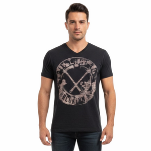 𝅺epic Threads Men’s Teen Athletic Large V-Neck Blue Tee